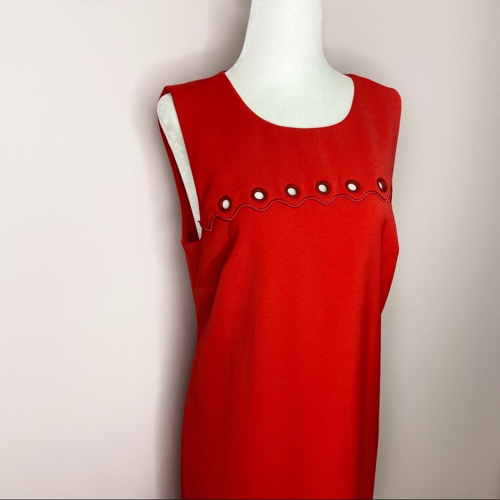 J. Crew Red Sleeveless Shift Dress - Picture 3 of 7